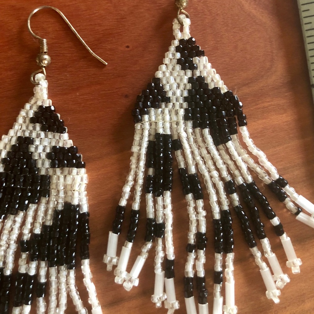 Lunatic Fringe beaded earrings